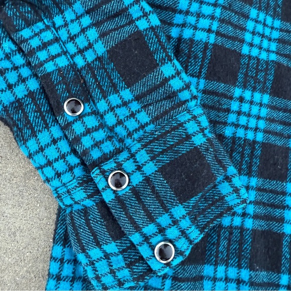 Armored Saint Plaid flannel Sherpa lined Button-Up Shirt jacket - Picture 2 of 6